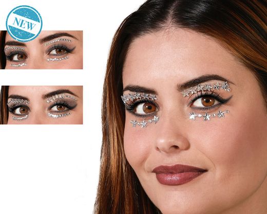 Joyas Faciales Adhesivas Plateado 83325