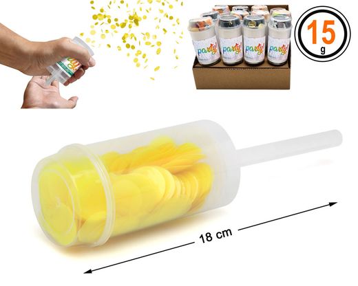 Lanza Confeti 18X4.5 Amarillo 15G 76729