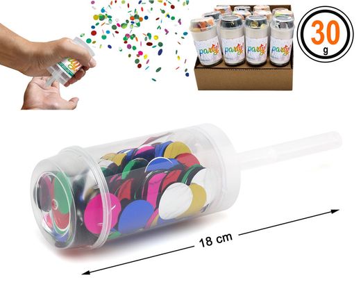 Lanza Confeti 18X4.5 Metalizado Multicolor 30G 76732