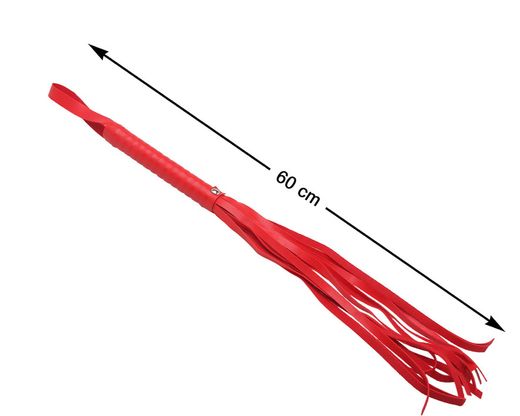 Latigo 60 Cm Cuero De Pvc  Rojo 76264