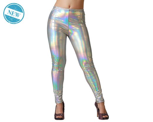 Leggings Metalizado Plateado Adulto 83767