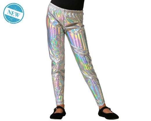Leggings Metalizado Plateado Infantil 83766