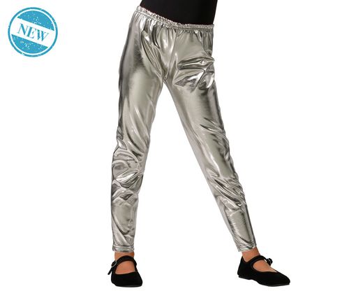 Leggings Metalizado Plateado Infantil 83784