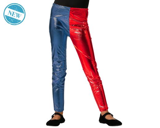 Leggings Metalizado Rojo - Negro  Infantil 83788