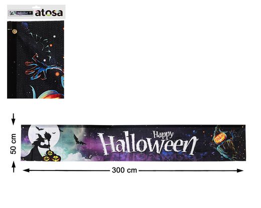 Letrero 300X50 Cm Happy Halloween