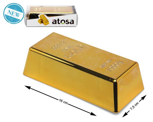 Lingote Oro  16X7,5Cm Dorado 83952