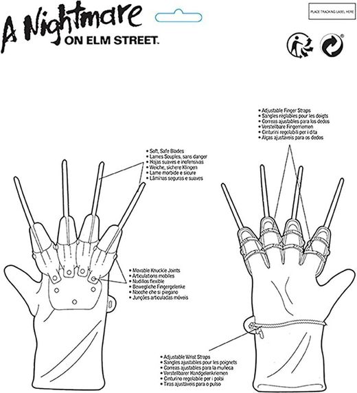 Mano de Freddy Krueger (licencia oficial )