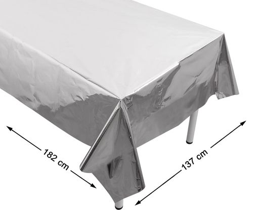 Mantel 137X182 Cm Plateado 77829