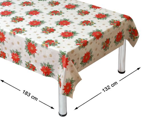 Mantel 177X130Cm Navidad Rojo/Blanco 80549