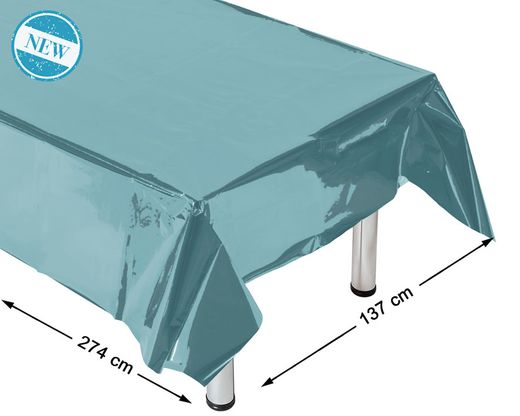 Mantel 274X137 Cm Metalizado Azul Celeste 83942