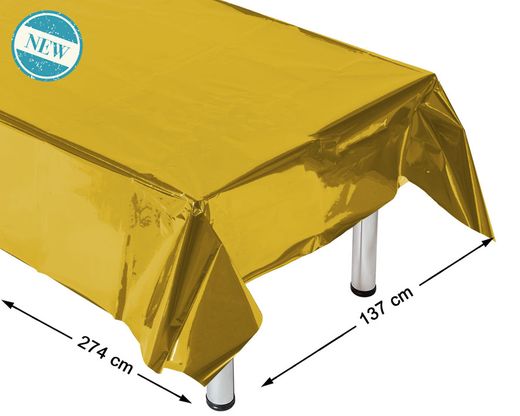 Mantel 274X137 Cm Metalizado Dorado 83948