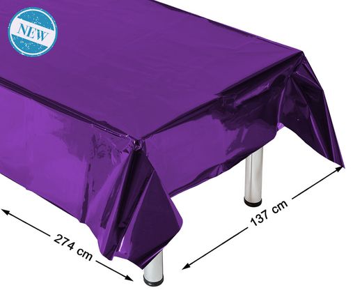 Mantel 274X137 Cm Metalizado Morado 83945