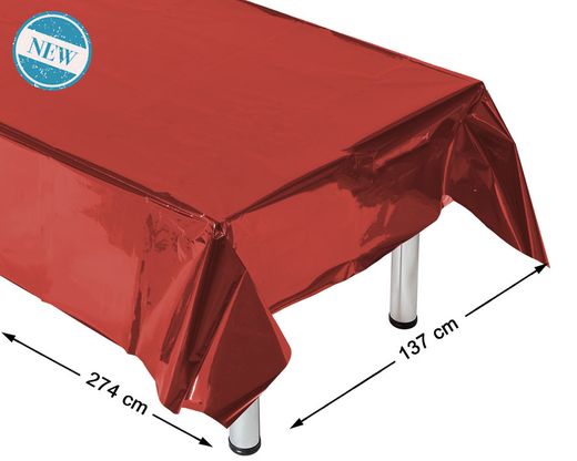Mantel 274X137 Cm Metalizado Rojo 83939