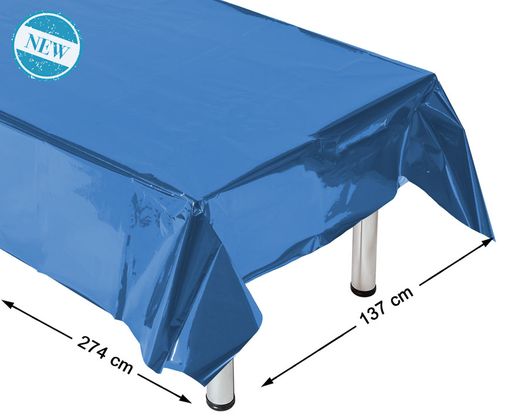 Mantel 274X274Cm Metalizado Azul 83941