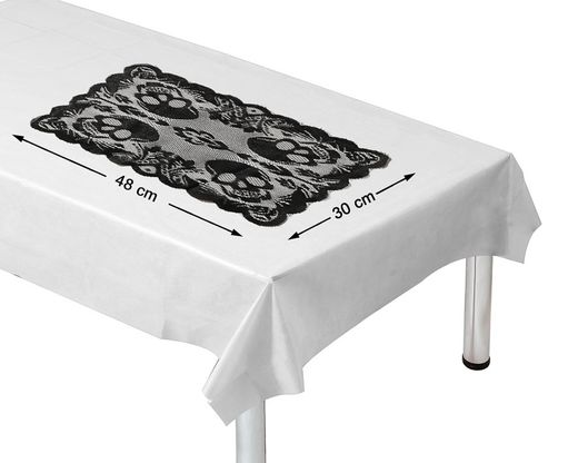 Mantel Encaje 48X30 Cm Calavera