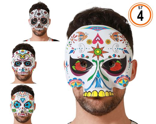 Mascara Halloween Muerte Mexicana 4 St.