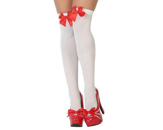 Medias Con Lazo Rojo 61819