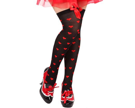 Medias Corazones Negro 71646