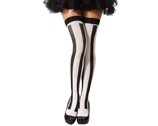 Medias Halloween Rayas Blanco/Negro