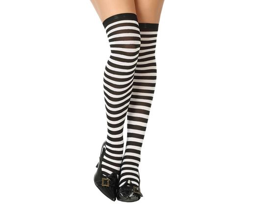 Medias Rayas Blanco/Negro 58299