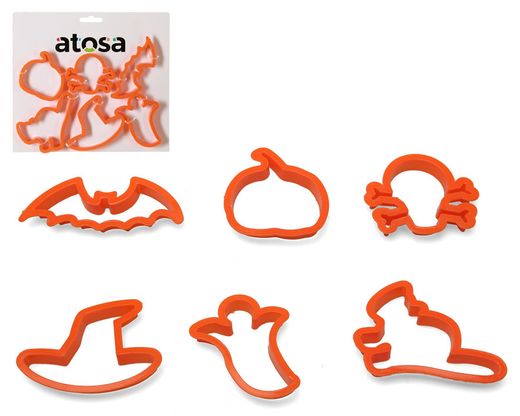 Molde  Plastico Halloween 6 Pcs