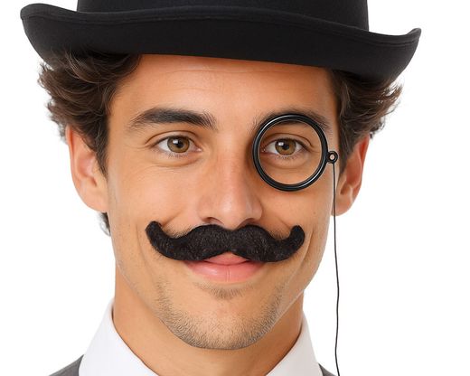 Monoculo Con Bigote Negro 58152