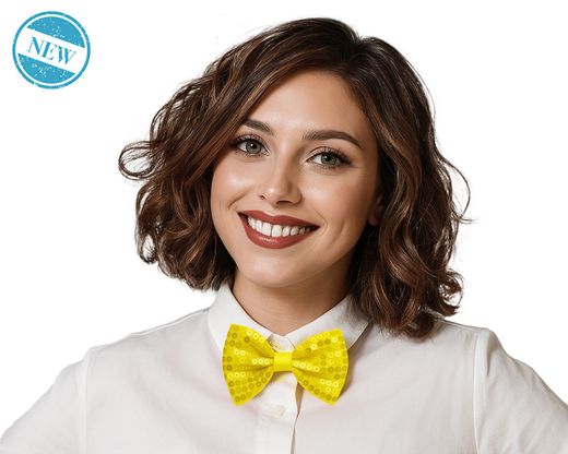 Pajarita Lentejuelas Amarillo 83653