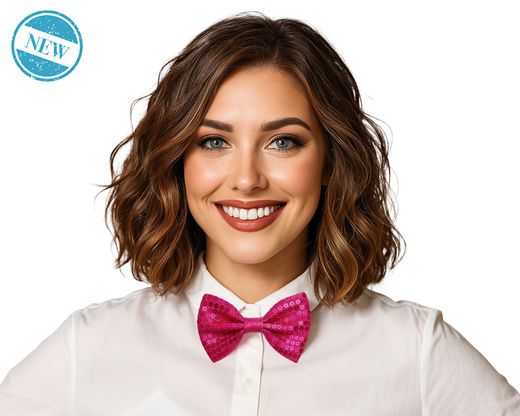Pajarita Lentejuelas Fucsia 83651