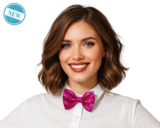 Pajarita Lentejuelas Rosa 83650