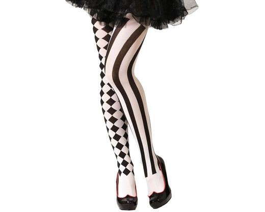 Pantys Blanco/Negro Adulto 80078