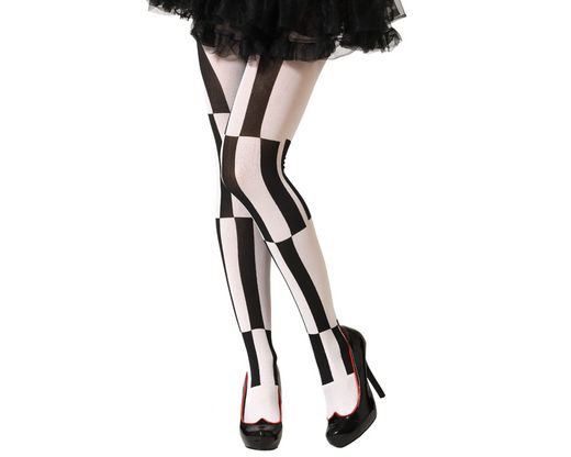 Pantys Blanco/Negro Adulto 80079