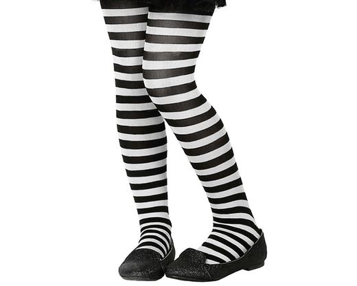 Pantys Rayas Blanco/Negro Niña T. Unica 67190