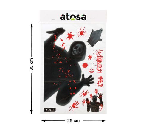 Pegatina Halloween 35X25Cm Asesino