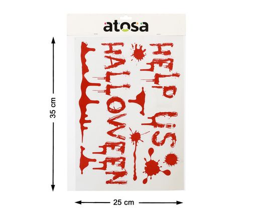 Pegatina Halloween 35X25Cm Help Us
