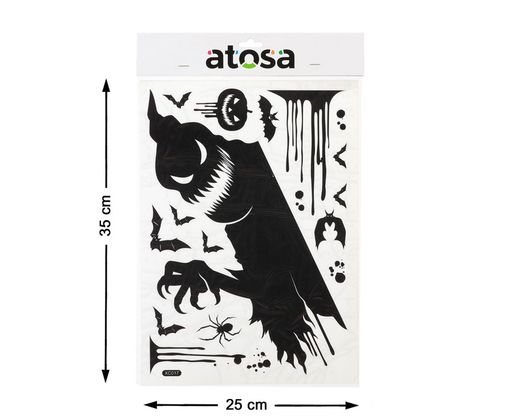 Pegatina Halloween 35X25Cm Monstruo Negro
