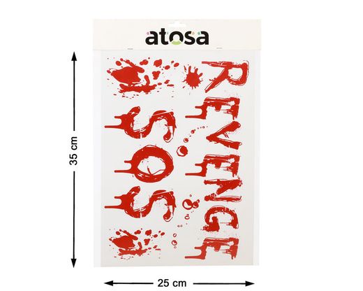 Pegatina Halloween 35X25Cm Revenge