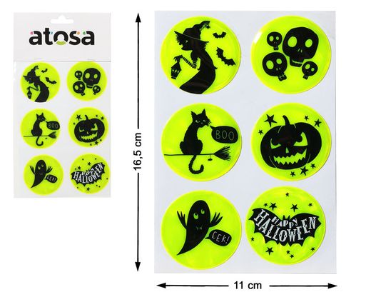 Pegatina Halloween Reflectante   6  Piezas