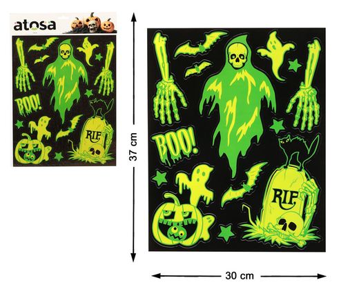 Pegatinas 37X30 Cm Halloween Glow In The Dark