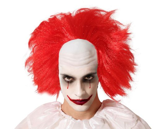 Peluca Calva Payaso Rojo 130G