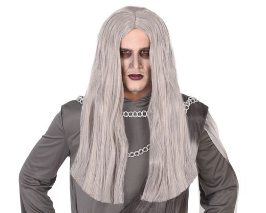 Peluca Halloween 60 Cm Gris