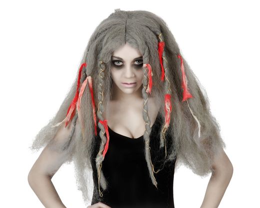 Peluca Halloween Gris