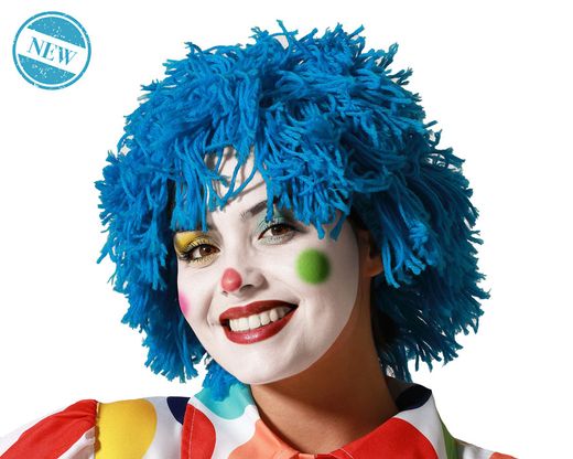 Peluca Payaso Azul 90Gr 82204