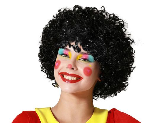 Peluca Payaso Negro 60 Gr 83665