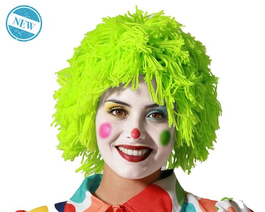 Peluca Payaso Verde 1 St. 90Gr 82202