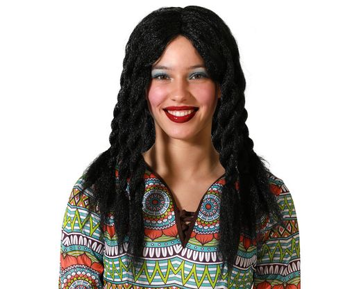 Peluca Rastas Negra 76242