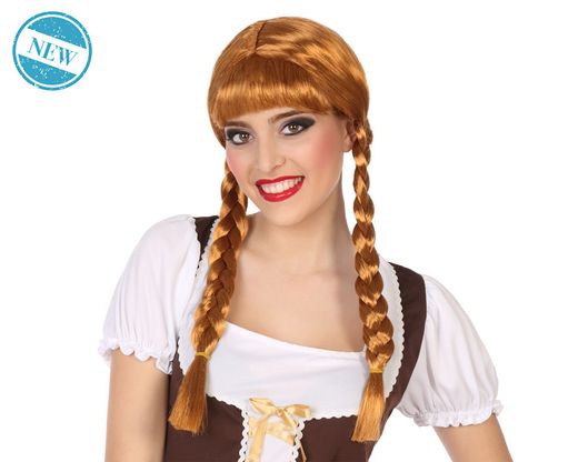 Peluca Trenzas Castaño 180G 80211