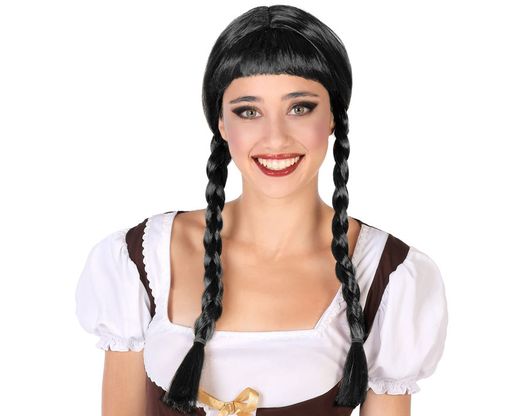 Peluca Trenzas Morena 180G 80212