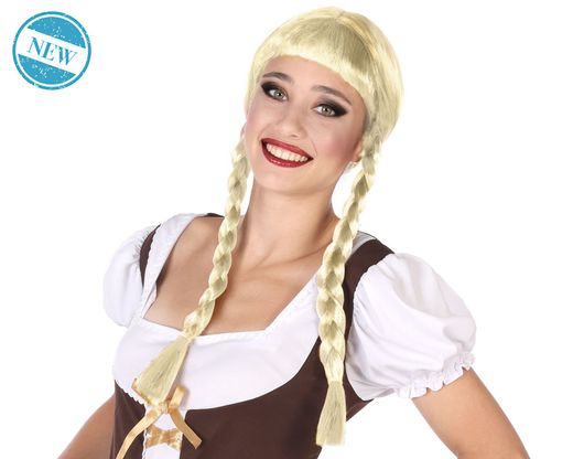 Peluca Trenzas Rubia 180G 80210
