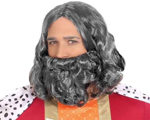 Peluca Y Barba Gris 80230