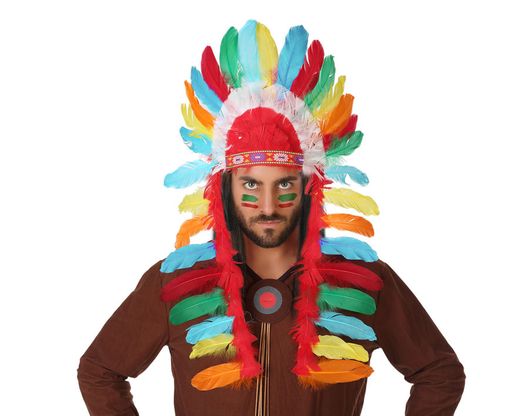 Penacho Plumas Indio Multicolor 58840